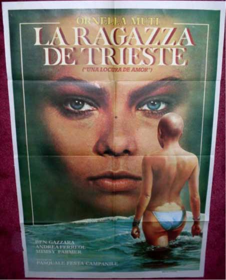 LA RAGAZZA DE TRIESTE (UNA LOCURA DE AMOR): Argentinian Film Poster 