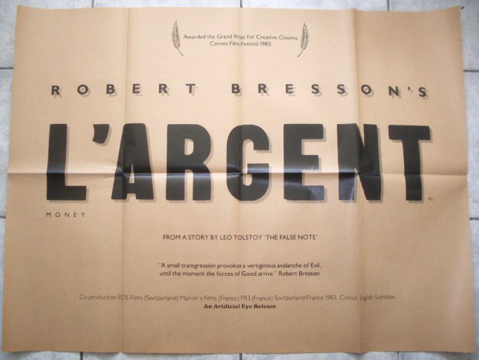 MONEY (L'ARGENT): UK Quad Film Poster