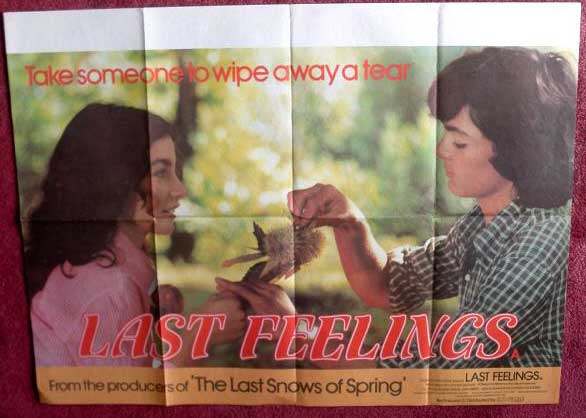 LAST FEELINGS: UK Quad Film Poster LAST FEELINGS: UK Quad Film Poster