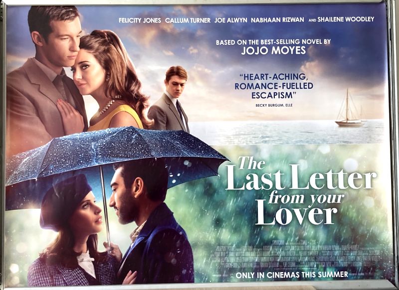 Cinema Poster: LAST LETTER FROM YOUR LOVER 2021 (Quad) Shailene Woodley