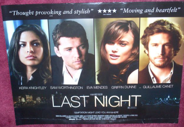 LAST NIGHT: UK Quad Film Poster LAST NIGHT: UK Quad Film Poster