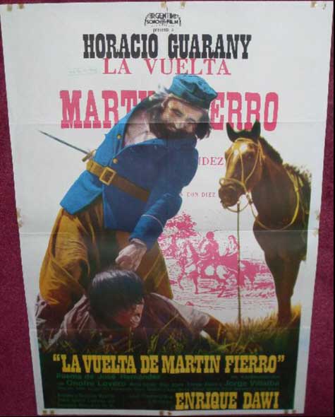LA VUELTA DE MARTIN FIERRO: Argentinian Film Poster 