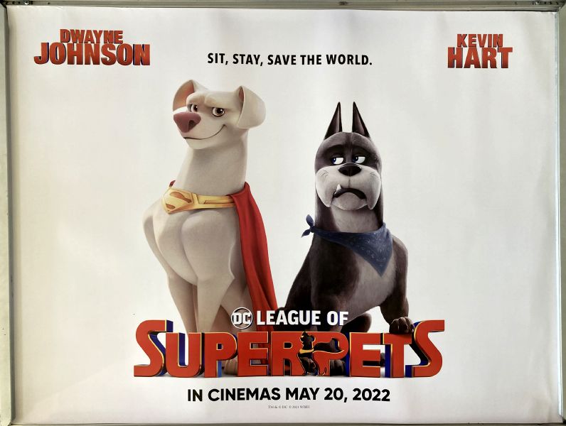 Cinema Poster: DC LEAGUE OF SUPERPETS 2022 (Advance Quad) Dwayne Johnson Kevin Hart