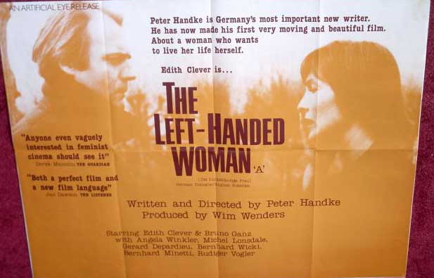 LEFT-HANDED WOMAN, THE: UK Quad Film Poster LEFT-HANDED WOMAN, THE: UK Quad Film Poster