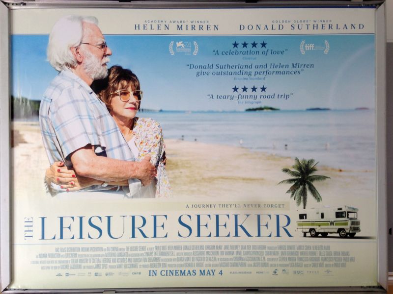 Cinema Poster: LEISURE SEEKER, THE 2018 (Quad) Helen Mirren Donald Sutherland