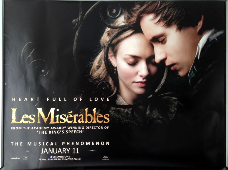 Cinema Poster: LES MISERABLES 2013 (Marius & Cosette Quad) Eddie Redmayne Cinema Poster: LES MISERABLES 2013 (Marius & Cosette Quad) Eddie Redmayne