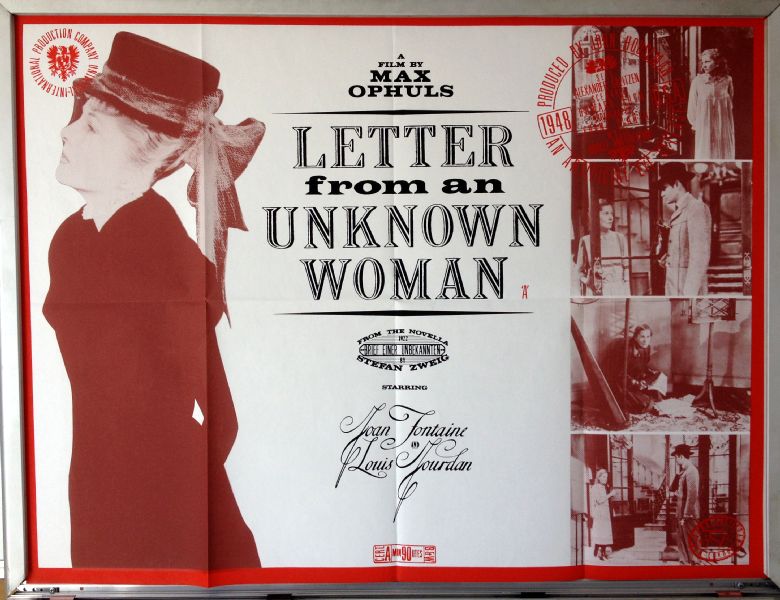 Cinema Poster: LETTER FROM AN UNKNOWN WOMAN 1950 (RR Quad)