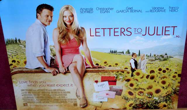 LETTERS TO JULIET: Main UK Quad Film Poster