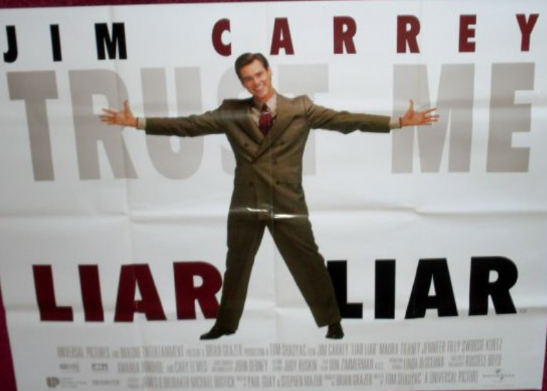 LIAR LIAR: UK Quad Film Poster LIAR LIAR: UK Quad Film Poster
