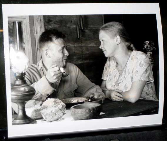 LIFE OF PRIVATE IVAN CHONKIN: Publicity Still Couple Eating Meal LIFE OF PRIVATE IVAN CHONKIN: Publicity Still Couple Eating Meal