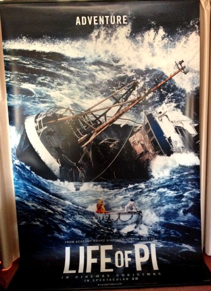 Cinema Banner: LIFE OF PI 2012 (Adventure) Suraj Sharma Adil Hussain Ang Lee