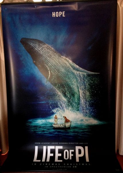 Cinema Banner: LIFE OF PI 2012 (Hope) Suraj Sharma Adil Hussain Ang Lee