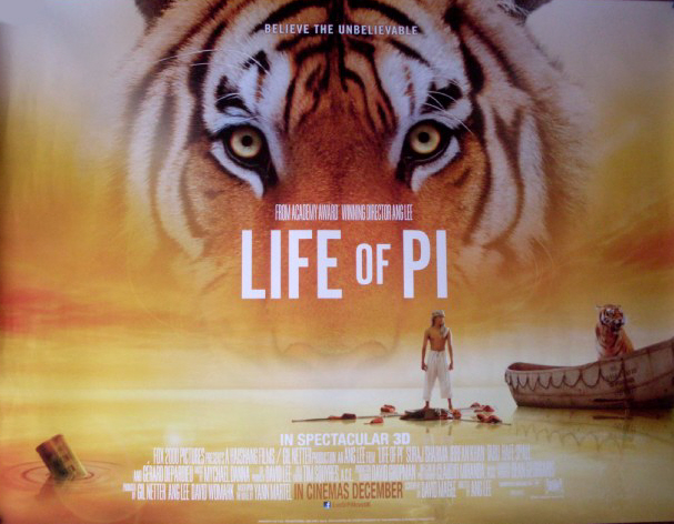 Cinema Poster: LIFE OF PI 2013 (Advance Quad) Suraj Sharma Irrfan Khan