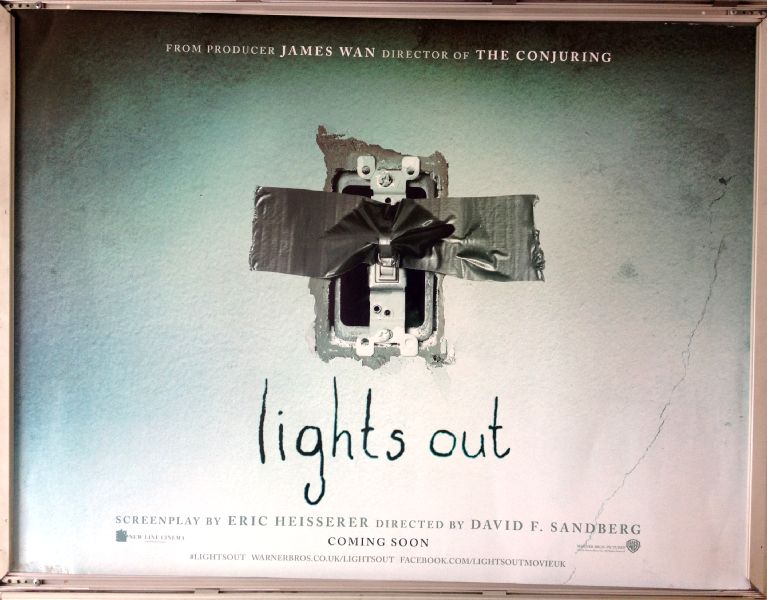 Cinema Poster: LIGHTS OUT 2016 (Quad) Teresa Palmer Gabriel Bateman Maria Bello  
