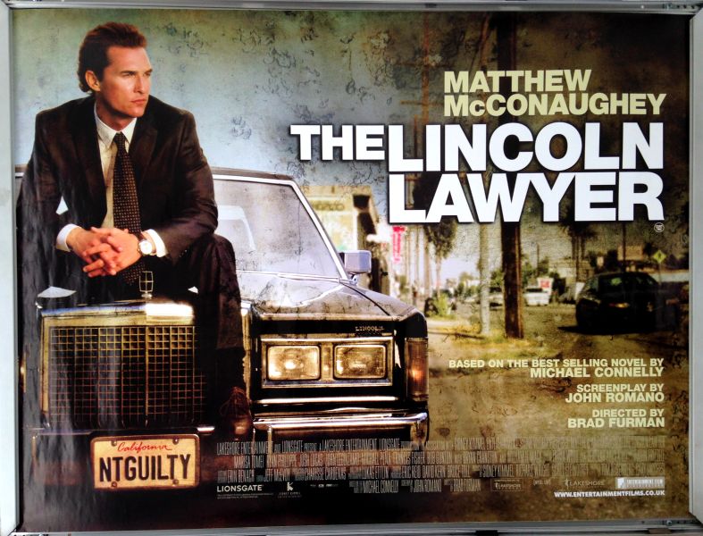 Cinema Poster: LINCOLN LAWYER, THE 2011 (Quad) Matthew McConaughey Cinema Poster: LINCOLN LAWYER, THE 2011 (Quad) Matthew McConaughey