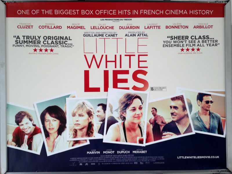 Cinema Poster: LITTLE WHITE LIES 2011 (Quad) Marion Cotillard Jean Dujardin