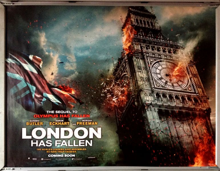 Cinema Poster: LONDON HAS FALLEN 2016 (Big Ben Quad) Gerard Butler Aaron Eckhart