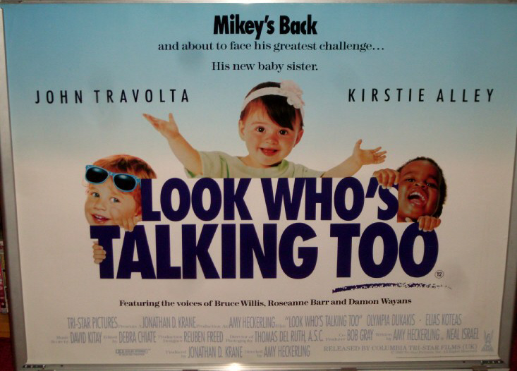 Cinema Poster: LOOK WHO'S TALKING TOO 1994 (Main Quad) John Travolta