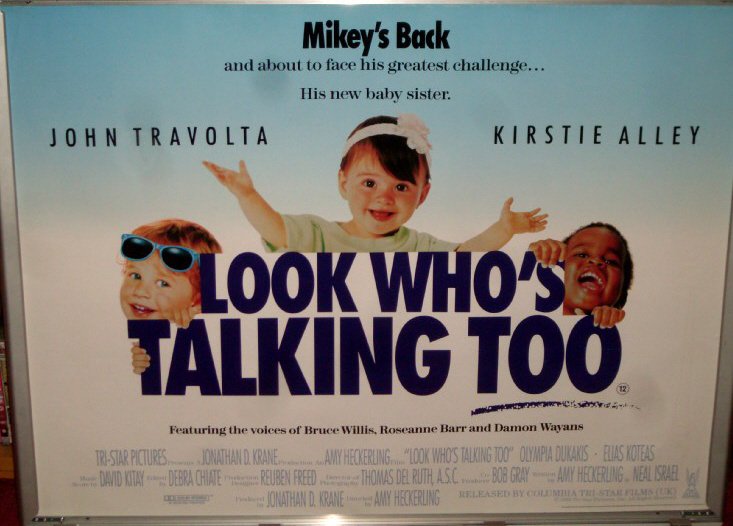 Cinema Poster: LOOK WHO'S TALKING TOO 1994 (Main Quad) John Travolta Cinema Poster: LOOK WHO'S TALKING TOO 1994 (Main Quad) John Travolta