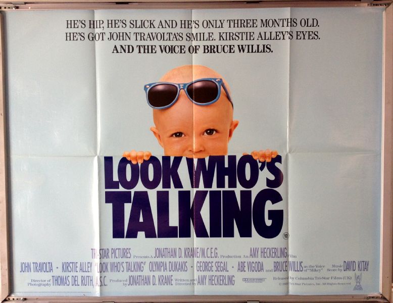 Cinema Poster: LOOK WHO'S TALKING 1990 (Main Quad) John Travolta Kirstie Alley Cinema Poster: LOOK WHO'S TALKING 1990 (Main Quad) John Travolta Kirstie Alley
