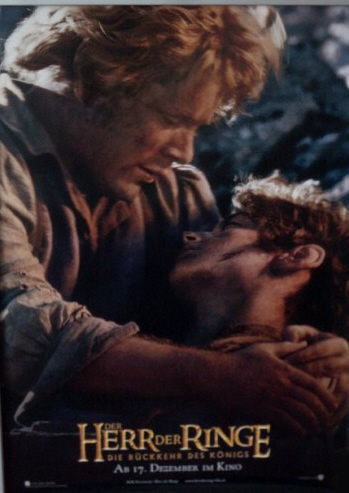 LORD OF THE RINGS RETURN OF THE KING: Frodo & Sam German Film Poster LORD OF THE RINGS RETURN OF THE KING: Frodo & Sam German Film Poster