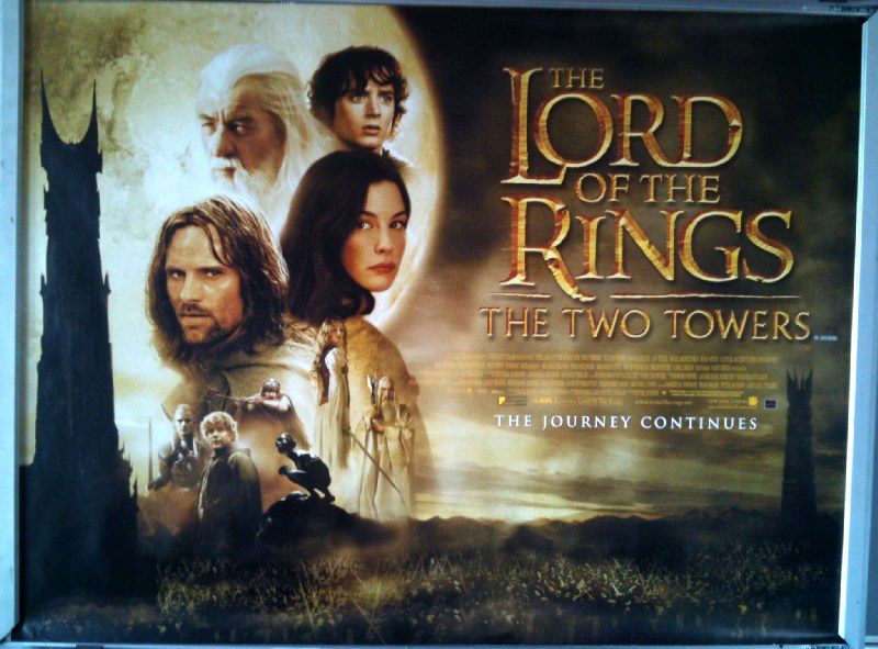 LORD OF THE RINGS THE TWO TOWERS: Main UK Quad Film Poster