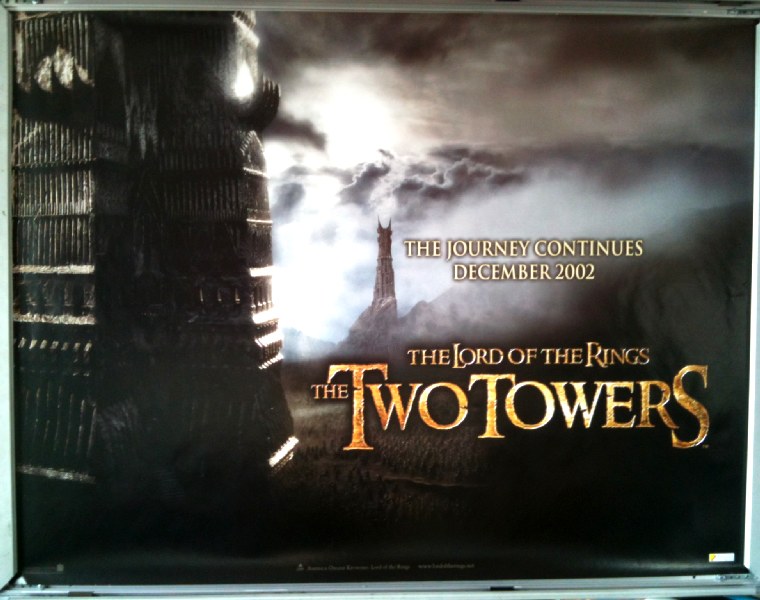 LORD OF THE RINGS THE TWO TOWERS: Advance UK Quad Film Poster LORD OF THE RINGS THE TWO TOWERS: Advance UK Quad Film Poster