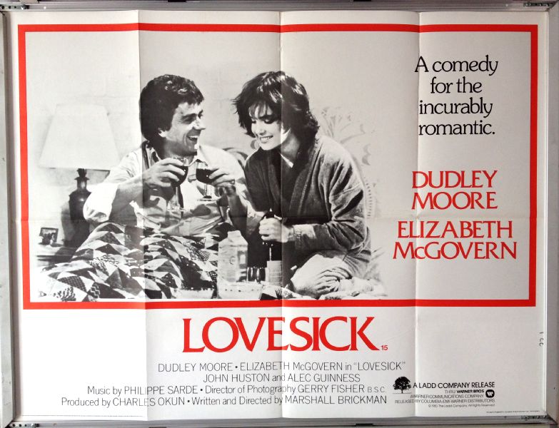 Cinema Poster: LOVESICK 1983 (Quad) Dudley Moore Elizabeth McGovern Alec Guinness Cinema Poster: LOVESICK 1983 (Quad) Dudley Moore Elizabeth McGovern Alec Guinness