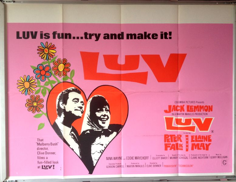 Cinema Poster: LUV 1967 (Quad) Jack Lemmon Peter Falk Elaine May