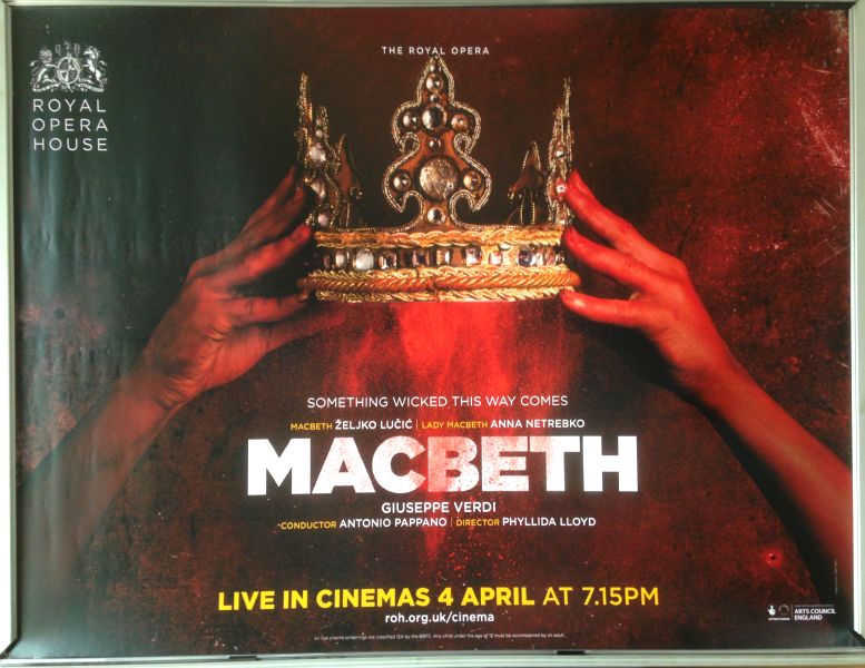 Cinema Poster: MACBETH (VERDI) 2018 (Quad) 4th April Royal Opera House