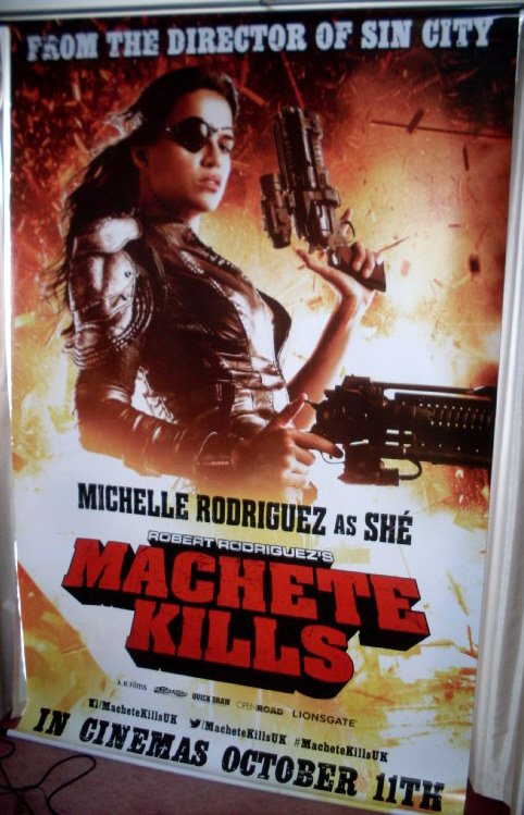 MACHETE KILLS: Michelle Rodriguez/She UK Cinema Banner MACHETE KILLS: Michelle Rodriguez/She UK Cinema Banner