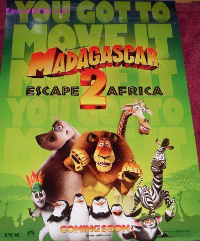 MADAGASCAR ESCAPE 2 AFRICA: Advance One Sheet Film Poster