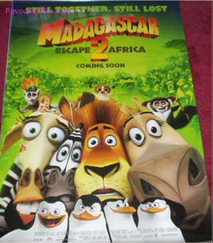 MADAGASCAR ESCAPE 2 AFRICA: Main One Sheet Film Poster MADAGASCAR ESCAPE 2 AFRICA: Main One Sheet Film Poster