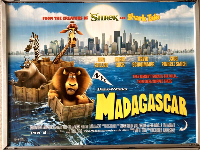 Cinema Poster: MADAGASCAR 2005 (Main Quad) Ben Stiller Chris Rock Cinema Poster: MADAGASCAR 2005 (Main Quad) Ben Stiller Chris Rock