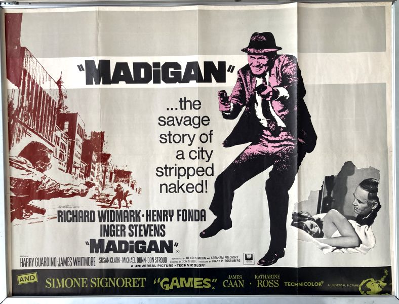 Cinema Poster: MADIGAN 1968 (Quad) Richard Widmark Henry Fonda Inger Stevens