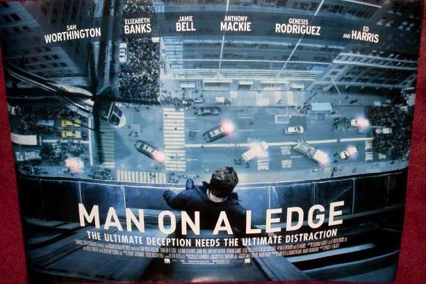 MAN ON A LEDGE: UK Quad Film Poster