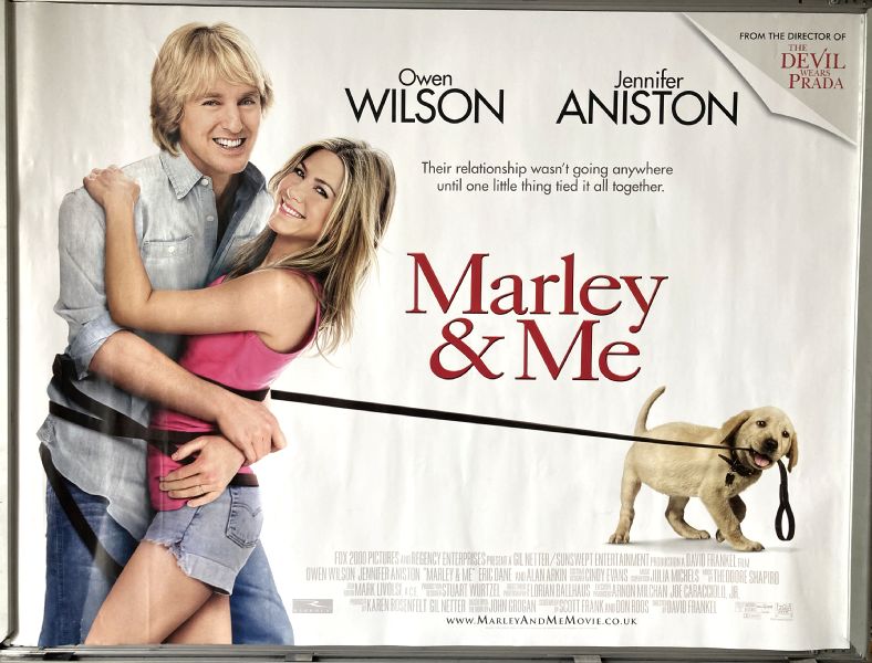 Cinema Poster: MARLEY & ME 2009 (Quad) Jennifer Aniston Owen Wilson Cinema Poster: MARLEY & ME 2009 (Quad) Jennifer Aniston Owen Wilson