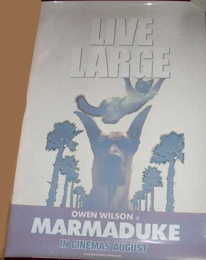 MARMADUKE: Cinema Promo Cling 'Live Large' MARMADUKE: Cinema Promo Cling 'Live Large'
