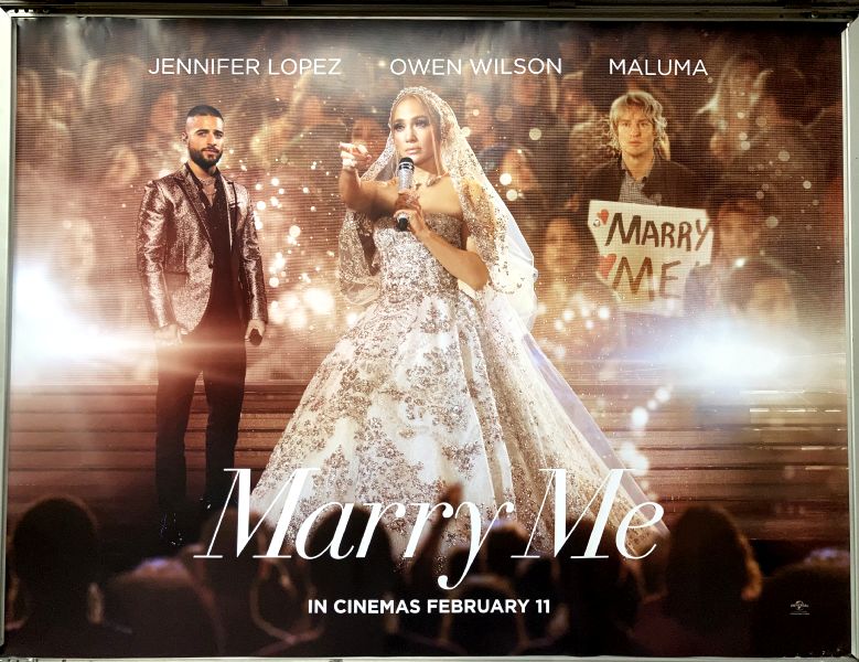 Cinema Poster: MARRY ME (Main Quad) Jennifer Lopez Owen Wilson Maluma