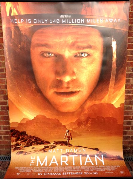Cinema Banner: MARTIAN, THE 2015 Matt Damon Jessica Chastain Kristen Wiig