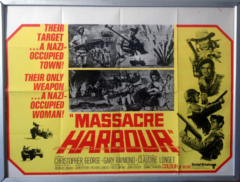 Cinema Poster: MASSACRE HARBOUR 1968 (Main Quad) Christopher George Cinema Poster: MASSACRE HARBOUR 1968 (Main Quad) Christopher George