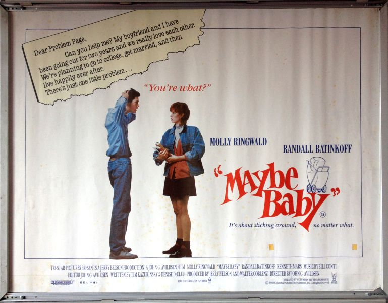 Cinema Poster: MAYBE BABY AKA For Keeps? 1988 (Quad) Molly Ringwald Randall Batinkoff