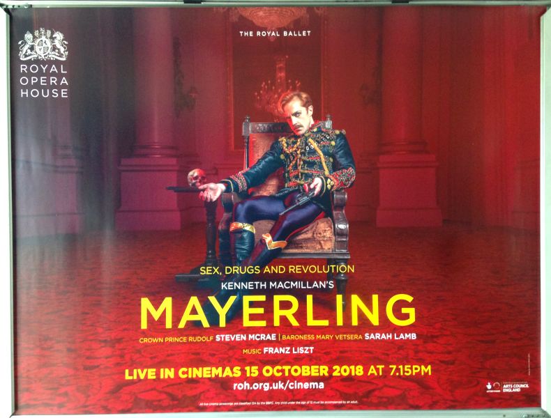 Cinema Poster: MAYERLING 2018 (ROH Live Beamback Quad) Steven Mcrae Kenneth Macmillan