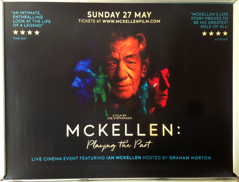 Cinema Poster: MCKELLEN PLAYING THE PART 2018 (Quad) Ian McKellen