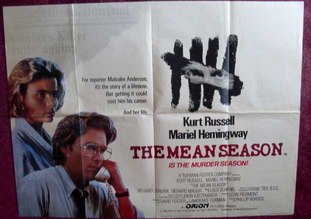 MEAN SEASON, THE: UK Quad Film Poster