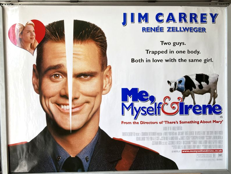 Cinema Poster: ME MYSELF & IRENE 2000 (Quad) Jim Carrey Rene Zellweger