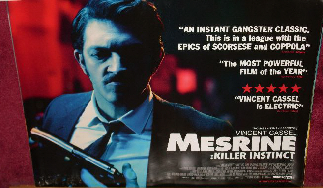 MESRINE KILLER INSTINCT: UK Quad Film Poster