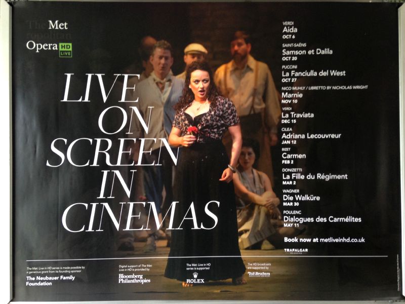 Cinema Poster: METROPOLITAN OPERA LIVE 2018/19 2018 (Quad) Cinema Poster: METROPOLITAN OPERA LIVE 2018/19 2018 (Quad)