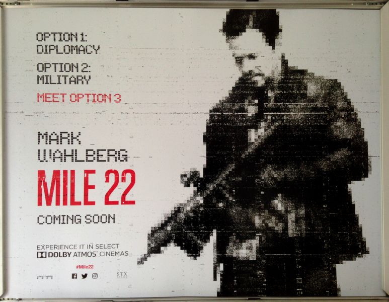 Cinema Poster: MILE 22 2018 (Advance Quad) Mark Wahlberg Lauren Cohan Cinema Poster: MILE 22 2018 (Advance Quad) Mark Wahlberg Lauren Cohan