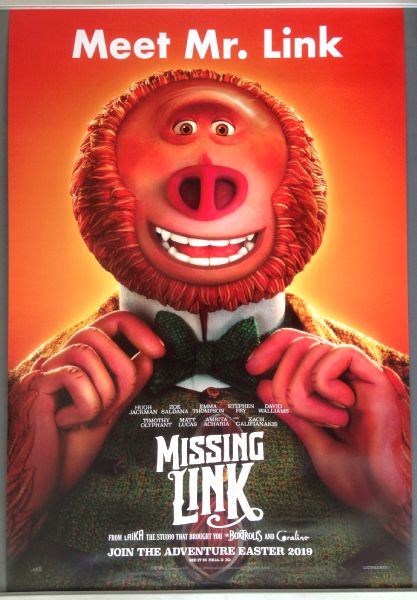 Cinema Poster: MISSING LINK 2019 (One Sheet) Hugh Jackman David Walliams Stephen Fry Cinema Poster: MISSING LINK 2019 (One Sheet) Hugh Jackman David Walliams Stephen Fry